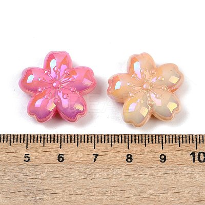 UV Plating Opaque Acrylic Beads MACR-L007-06C-1