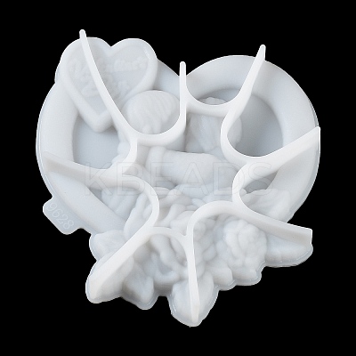 Valentine's Day Heart Couple Rose DIY Wall Decoration Statue Silicone Molds LS-SIL-F007-09-1