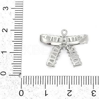 Brass Micro Pave Cubic Zirconia with Glass Pendants KK-Q026-04P-1