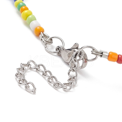 Mushroom Handmade Lampwork Beaded Necklaces for Women NJEW-JN03983-1