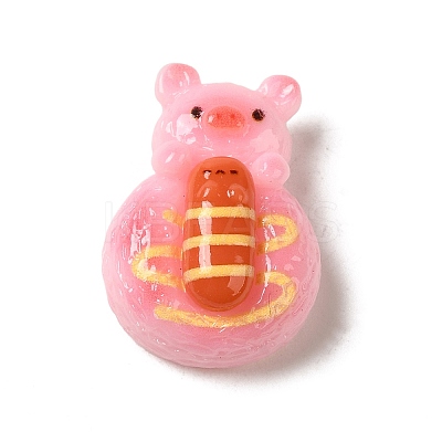 Cute Pig Theme Resin Imitation Food Decoden Cabochons LS-RESI-U0003-02A-1