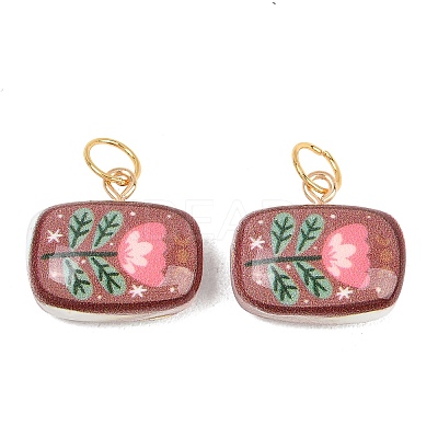 Printed Opaque Acrylic Pendants SACR-P036-01A-G-1