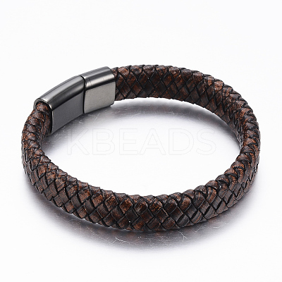 PU Leather Cord Bracelets BJEW-F288-05B-1