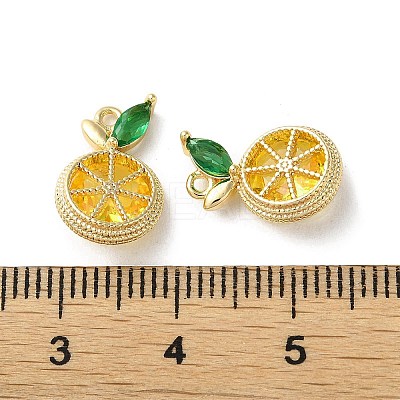 Brass Micro Pave Cubic Zirconia Charms KK-F872-12G-1