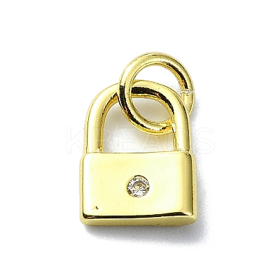 Brass Micro Pave Claer Cubic Zirconia Charms KK-H475-50G-07-1