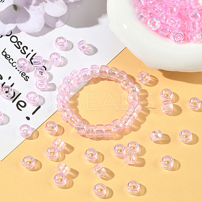 500Pcs UV Plating Acrylic Beads OACR-SP0001-85A-1