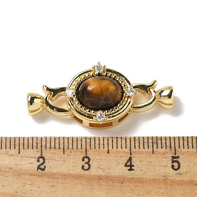 Brass Micro Pave Clear Cubic Zirconi Fold Over Clasps KK-R210-29G-1
