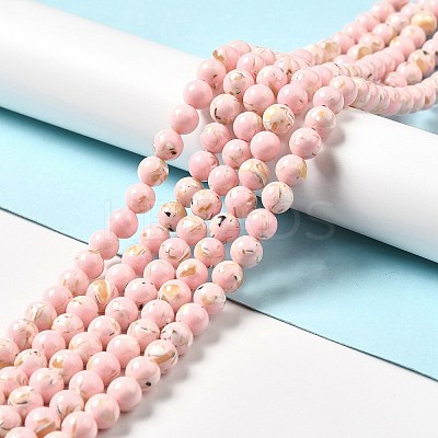 Synthetic Turquoise and Sea Shell Assembled Beads Strands G-D482-01D-06-1