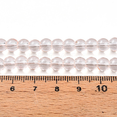 Baking Paint Transparent Glass Beads Strands LS-DGLA-N006-6mm-02-1