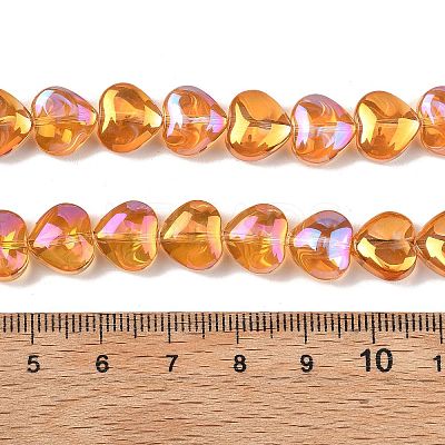 Electroplated Transparent Glass Beads Strand EGLA-A045-01-AB01-1