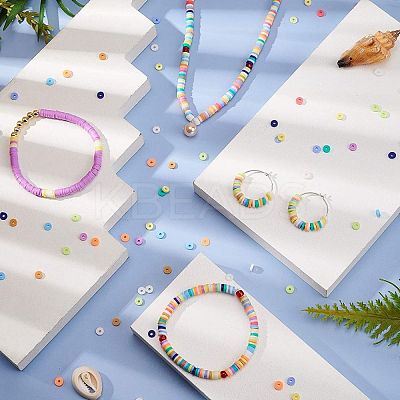 150G 15 Colors Handmade Polymer Clay Beads CLAY-JP0001-11-6mm-1