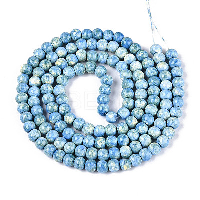 Baking Paint Glass Beads Strands DGLA-N016-6mm-09-1