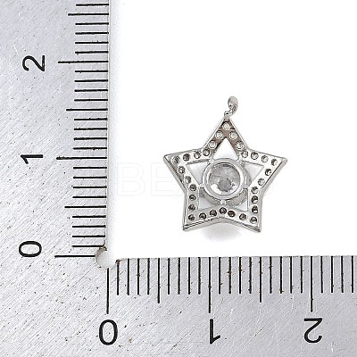 Brass Micro Pave Cubic Zirconia Pendants KK-S339-03P-1