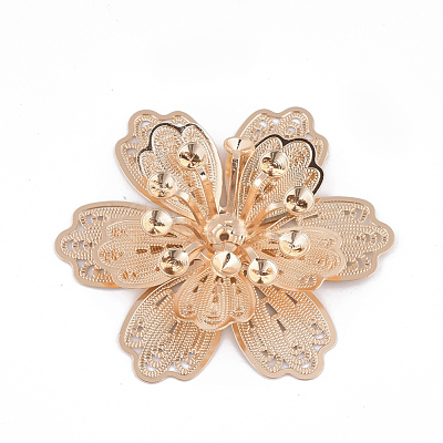 Brass Cabochon Rhinestone Settings KK-S353-023LG-1