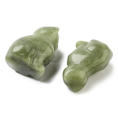 Natural Southern Jade Carved Figurines DJEW-L023-B13-1
