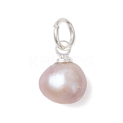 Natural Cultured Freshwater Pearl Two Sides Polished Charms PALLOY-JF04916-02-1