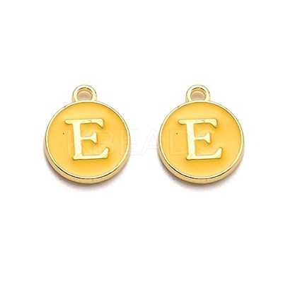 Golden Plated Alloy Enamel Charms ENAM-Q437-13E-1