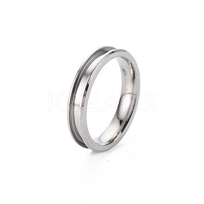 304 Stainless Steel Grooved Finger Ring Settings STAS-WH0039-01A-P-1