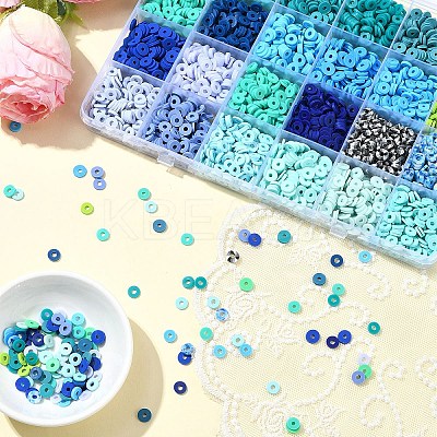 Winter Theme DIY Handmade Polymer Clay Disc Beaded Bracelets Making Kits DIY-YW0010-94-1