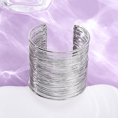 Iron Cuff Bangles BJEW-G741-05P-1