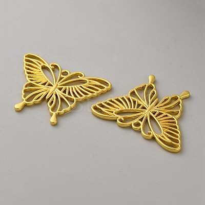 Butterfly Zinc Alloy Open Back Bezel Pendants FIND-WH0016-61B-G-1