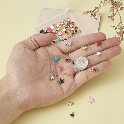 Alloy & Brass Enamel Charm Sets ENAM-TA0001-10-1