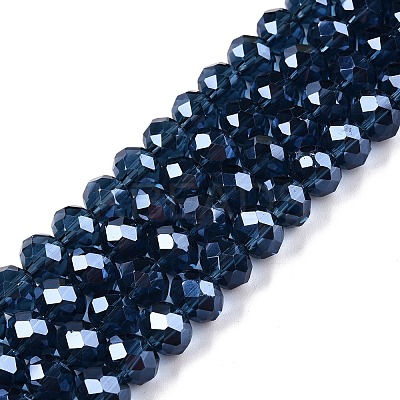 Electroplate Glass Beads Strands EGLA-A044-T8mm-A12-1