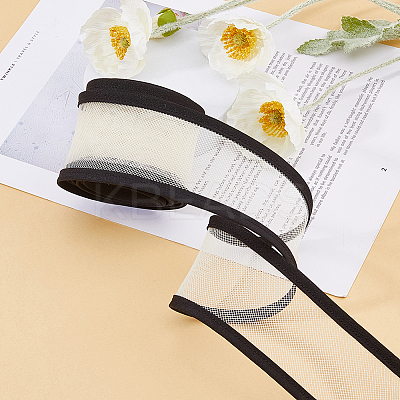 Elastic Polyester Mesh Ribbons OCOR-WH0082-172A-1