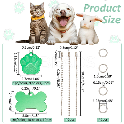 Pet Tag Set DIY-NB0010-49-1