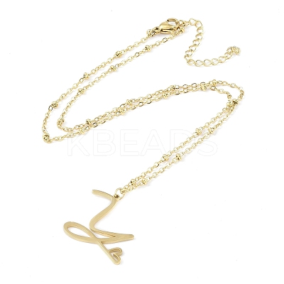 304 Stainless Steel Pendant Necklaces LS-NJEW-H029-02G-Y-1