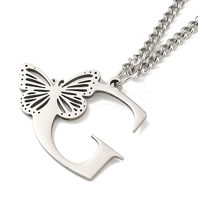 201 Stainless Steel Necklaces NJEW-Q336-01G-P-1