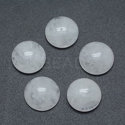 Natural Quartz Crystal Cabochons G-P393-R50-12MM-1