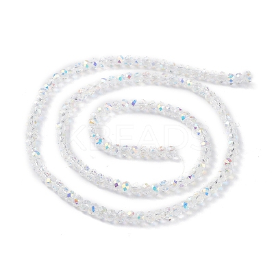 Transparent Electroplate Glass Beads Strands EGLA-F156-AB06-1