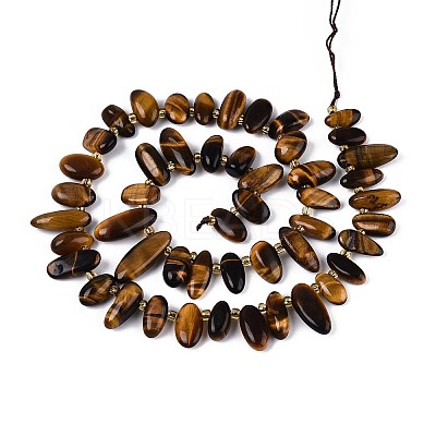 Natural Tiger Eye Beads Strands G-Z091-A21-1