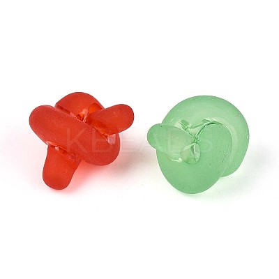 Frosted Transparent Acrylic Beads FACR-T008-01M-1