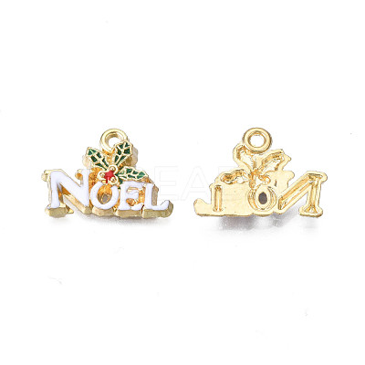 Rack Plating Alloy Enamel Pendants ENAM-N055-140-1