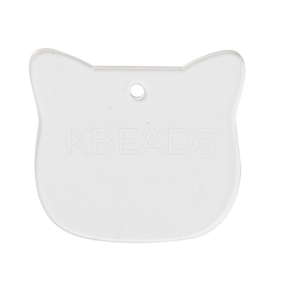 Transparent Acrylic Blank Pendants TACR-Z003-01A-1