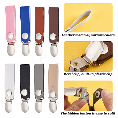 8Pcs 8 Colors Alloy Hat Clips FIND-PH0005-76-1