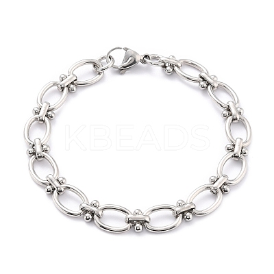 Non-Tarnish 304 Stainless Steel Link Chain Bracelet for Men Women BJEW-Z011-20P-1