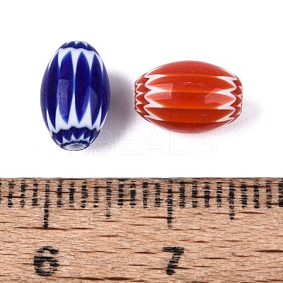 Handmade Millefiori Glass Barrel Beads LA-N002-02-1