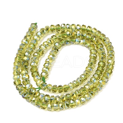 Electroplate Glass Beads Strands GLAA-Q105-03-02-1