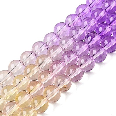 Baking Paint Transparent Glass Beads X-DGLA-M001-8mm-09-1