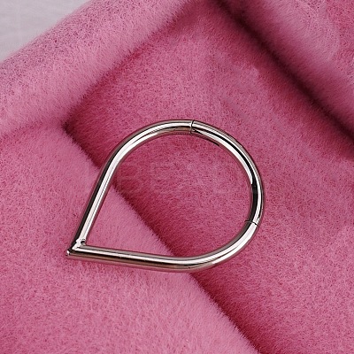 316L Stainless Steel Micro Pave Cubic Zirconia Hoop Nose Rings WG5D603-19-1