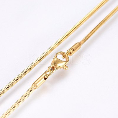 304 Stainless Steel Snake Chain Necklaces X-NJEW-F221-05G-1