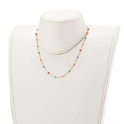 Stainless Steel Satellite Chain Necklaces NJEW-JN03408-1
