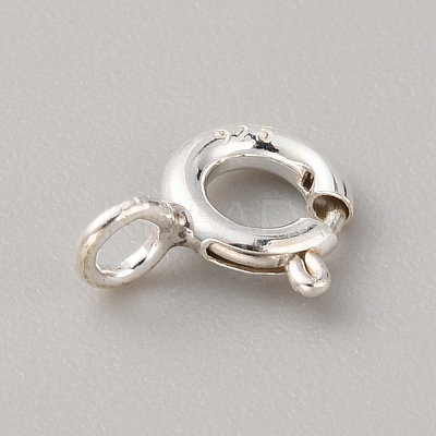 925 Sterling Silver Spring Ring Clasps LS-STER-WH0008-16B-S-1