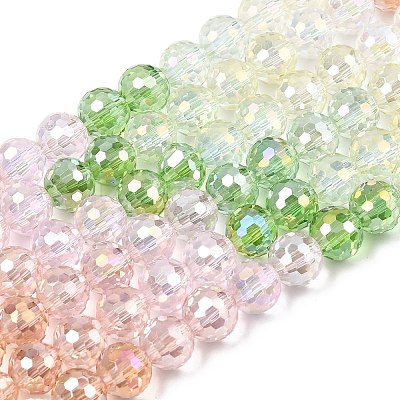 Electroplate Glass Beads Strands EGLA-D300-06-8mm-17-1