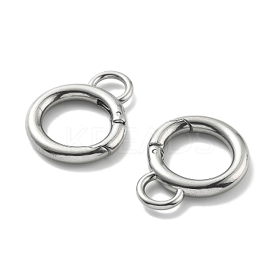 304 Stainless Steel Spring Gate Clasp Findings STAS-B082-05A-P-1