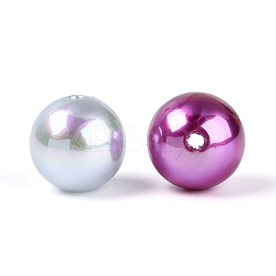 UV Plating Opaque Acrylic Beads PACR-T019-01M-1