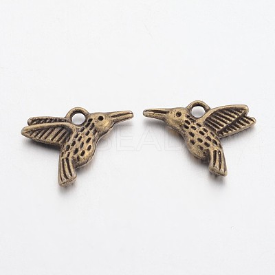 Tibetan Style Alloy Hummingbird Charms Pendants LS-X-TIBEP-1096-AB-FF-1